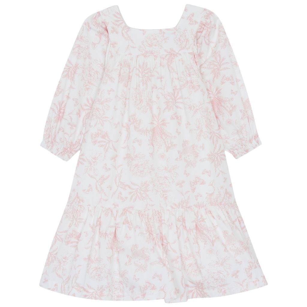 Rento mekko Pink värillä kukkakuviolla