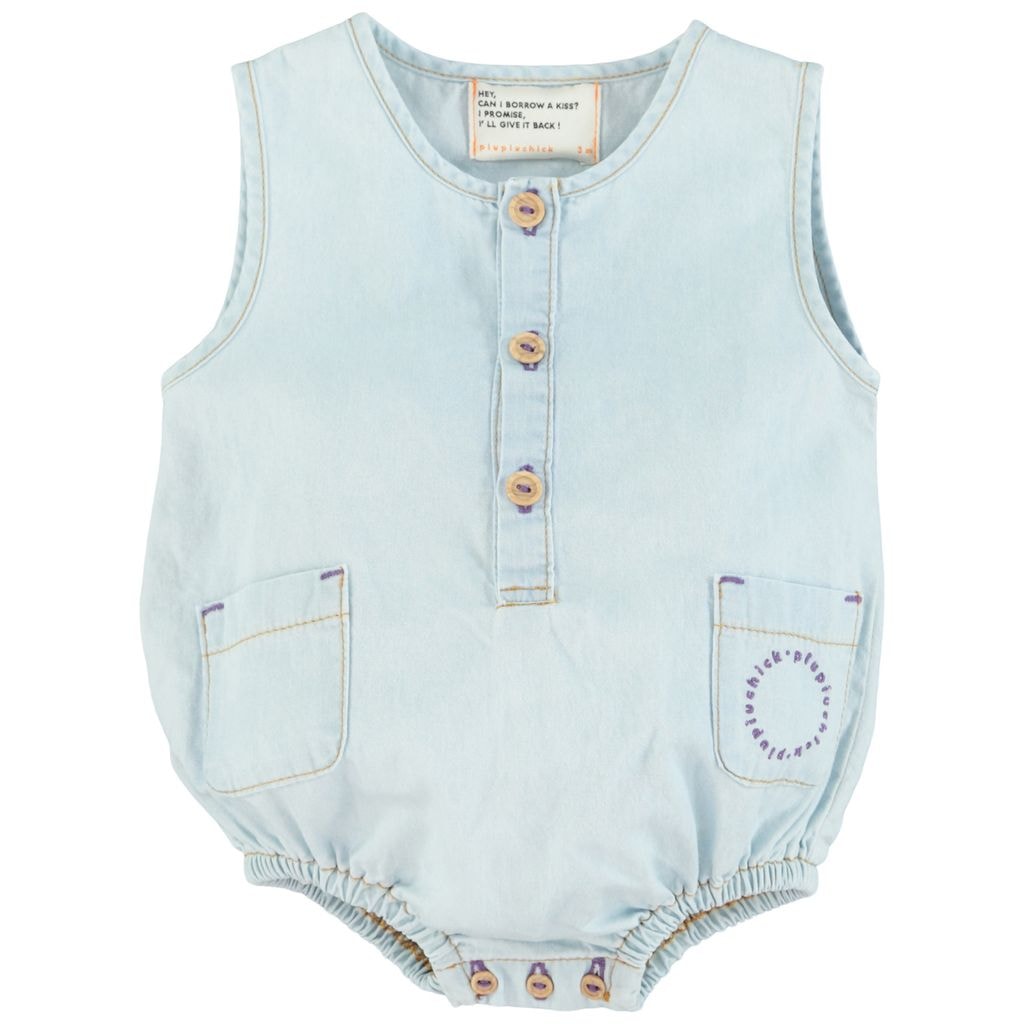 Romper In Denim Light Blue