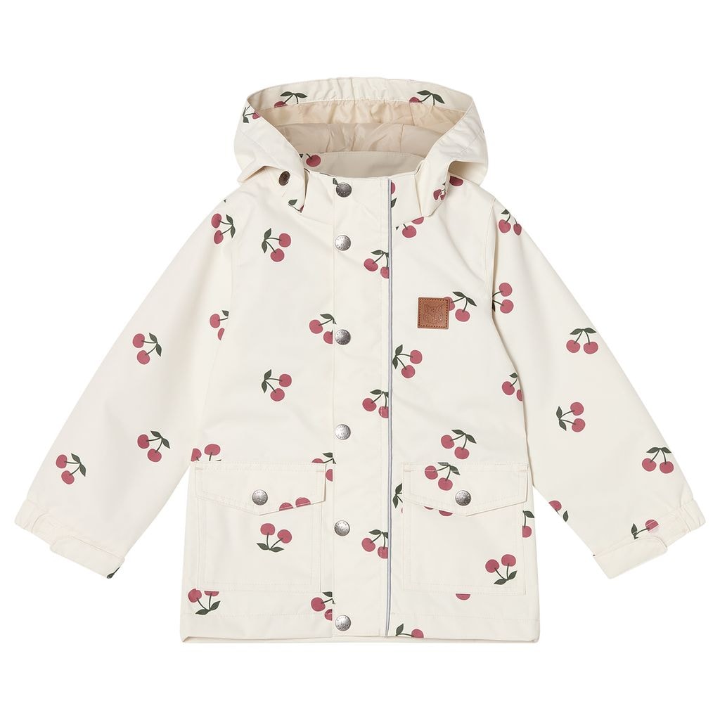 Stockholm Printed Shell Jacket With Cherries Cream