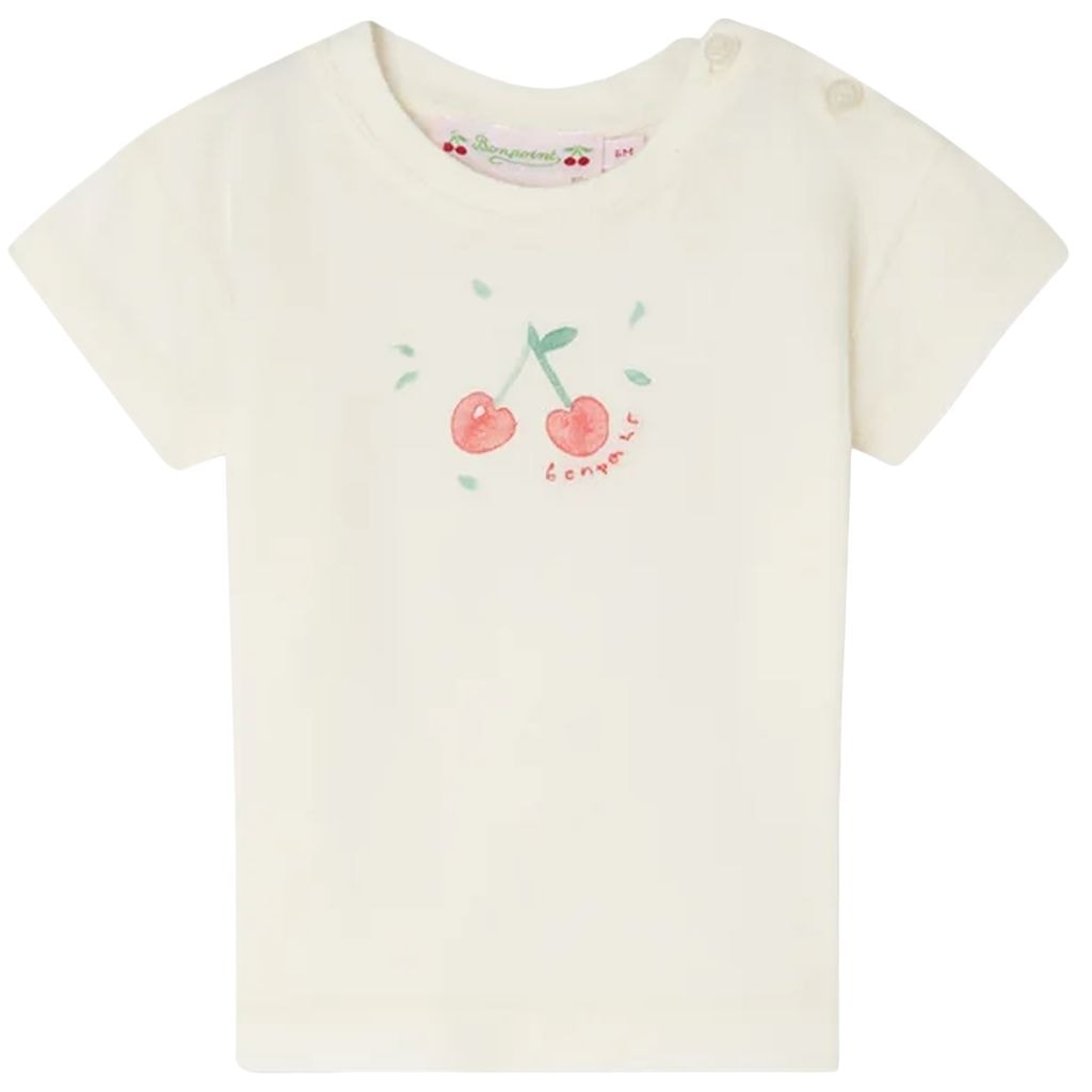 Dom T-Shirt With Cherry Print Cream