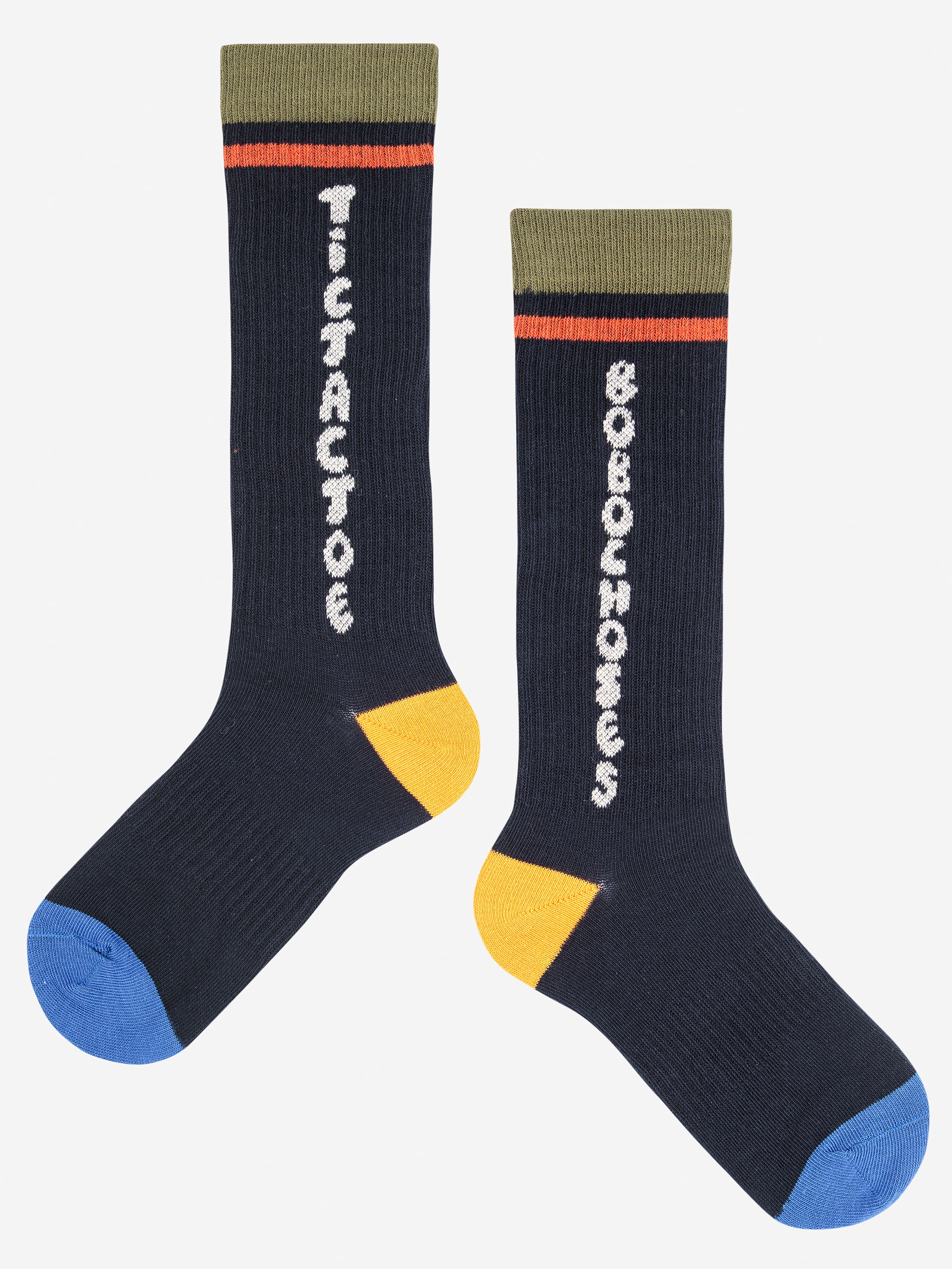 Tic Tac Toe Extra Long Socks Midnight Blue