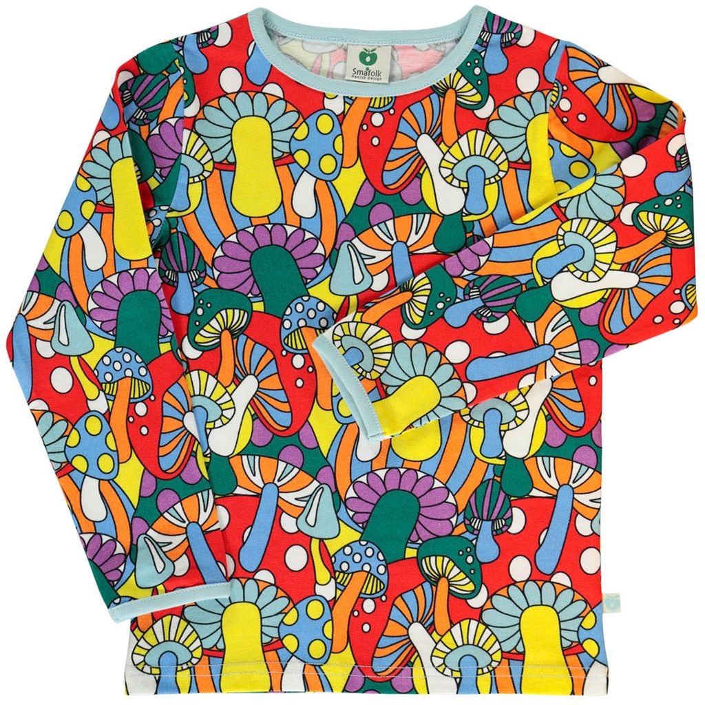 Long-sleeved top with mushrooms  Fall Yellow