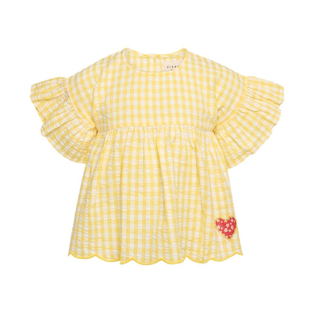 Charlene MINI Top Yellow Checks