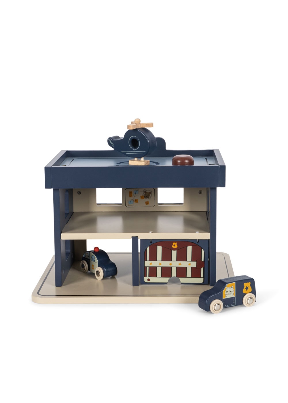 Wooden Police Station Blue Multi 