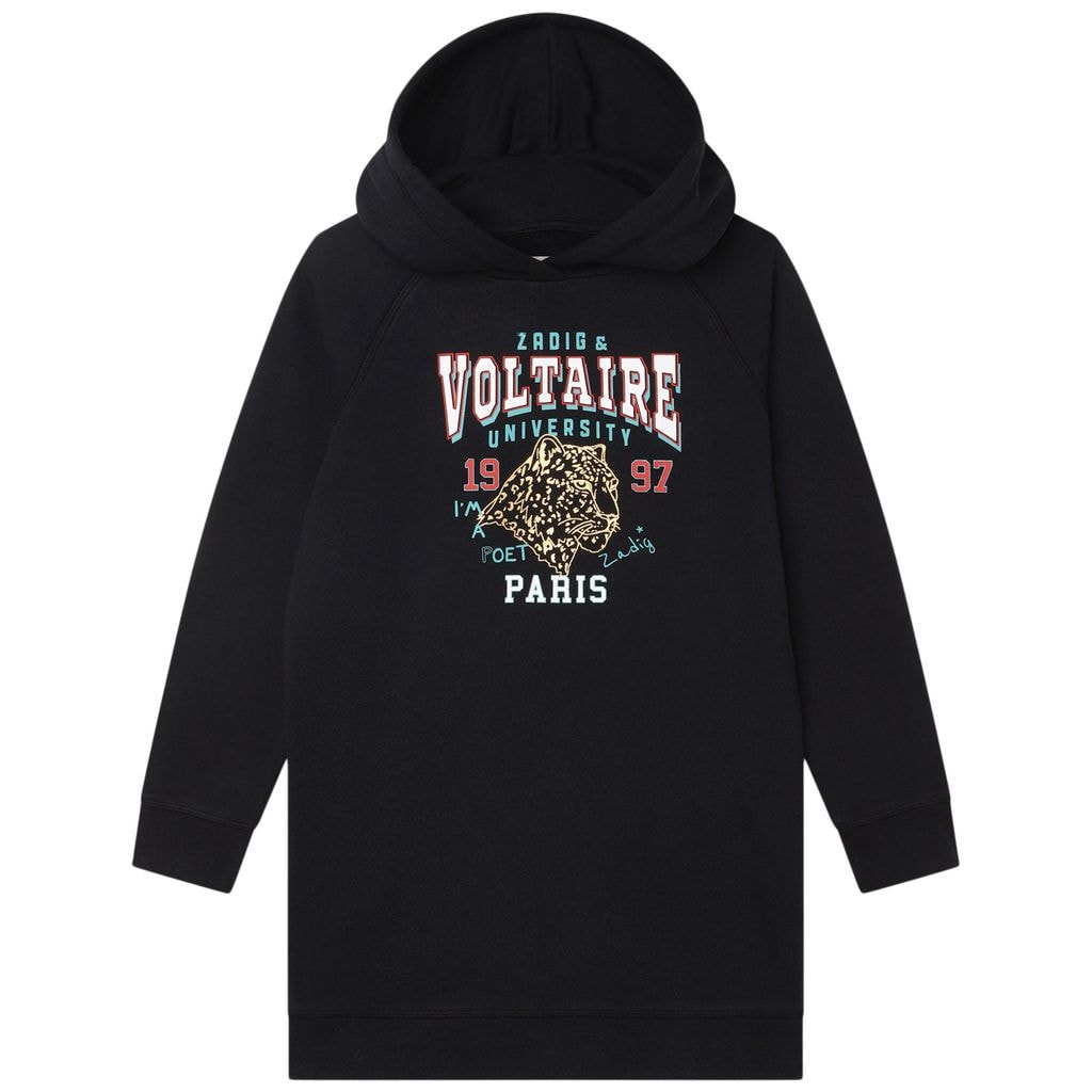 Branded Sweat Dress Black