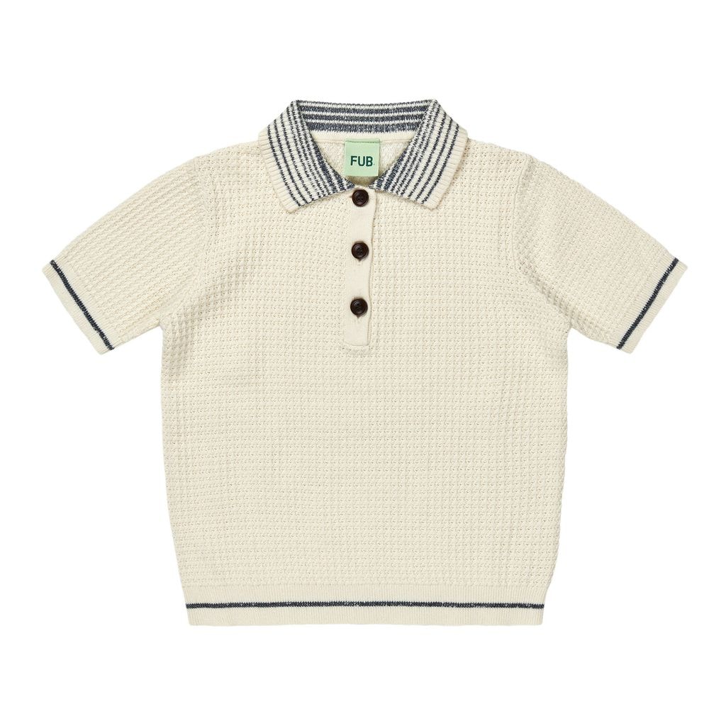Knitted Polo Shirt Ecru