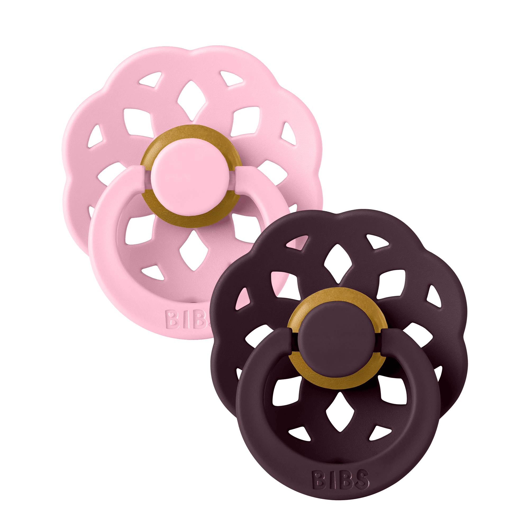 Boheme 2-pack Runda Latexnappar Baby Pink Plum 