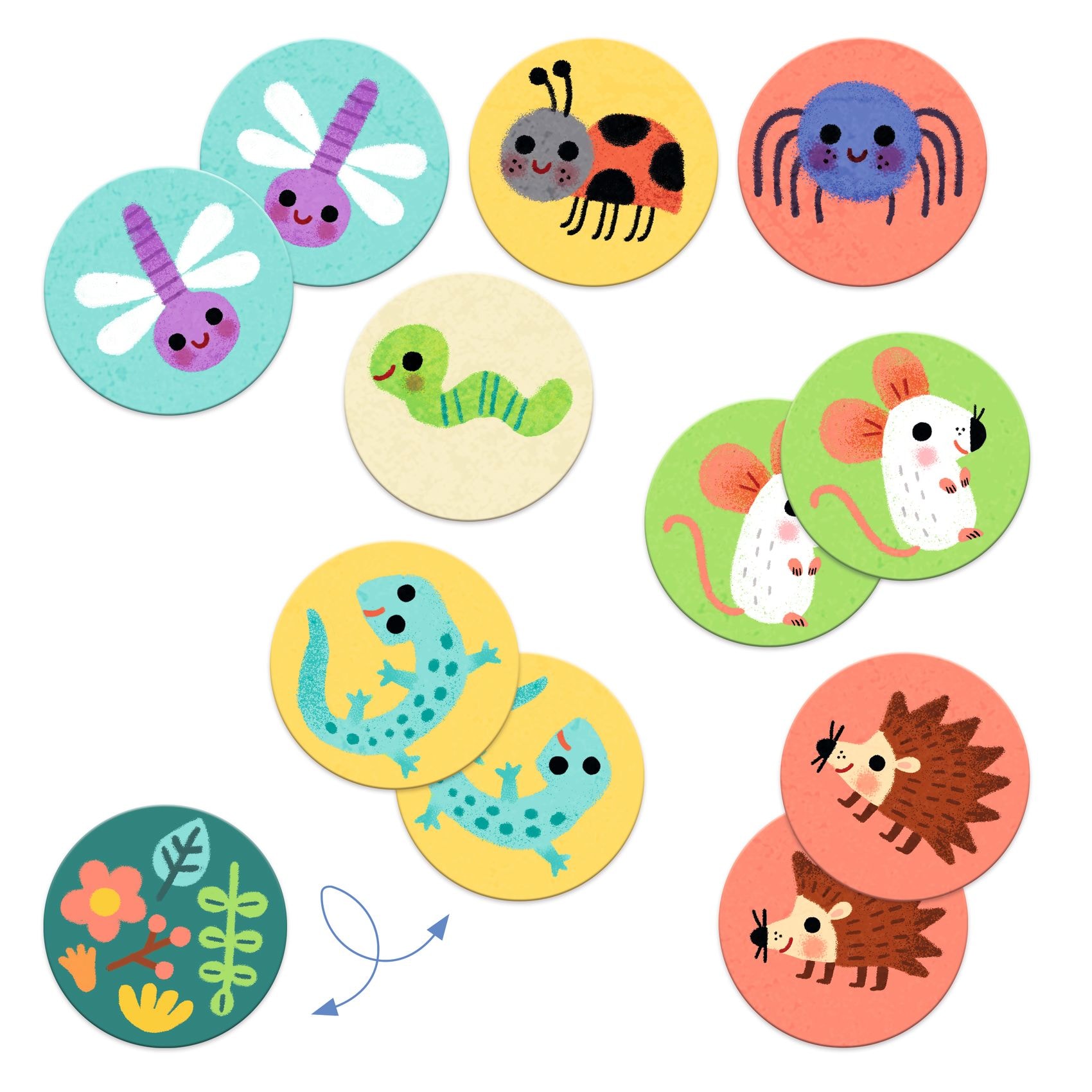 Memory Game With Small Animals Multi 