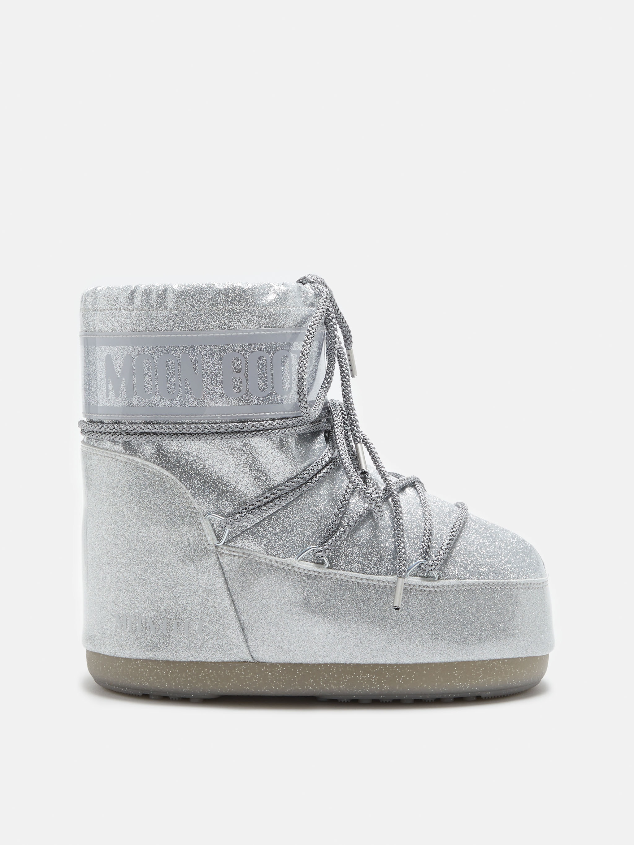 Mb Icon Low Glitter Snow Boots Silver 