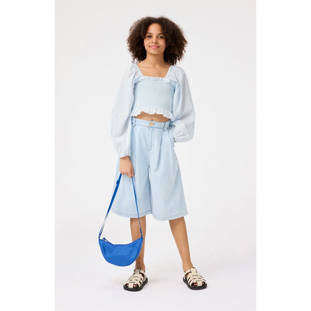 Crescent Handbag Retro Blue