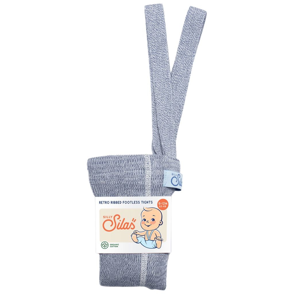 GOTS Organic Footless Tights Marshmallow Sky 