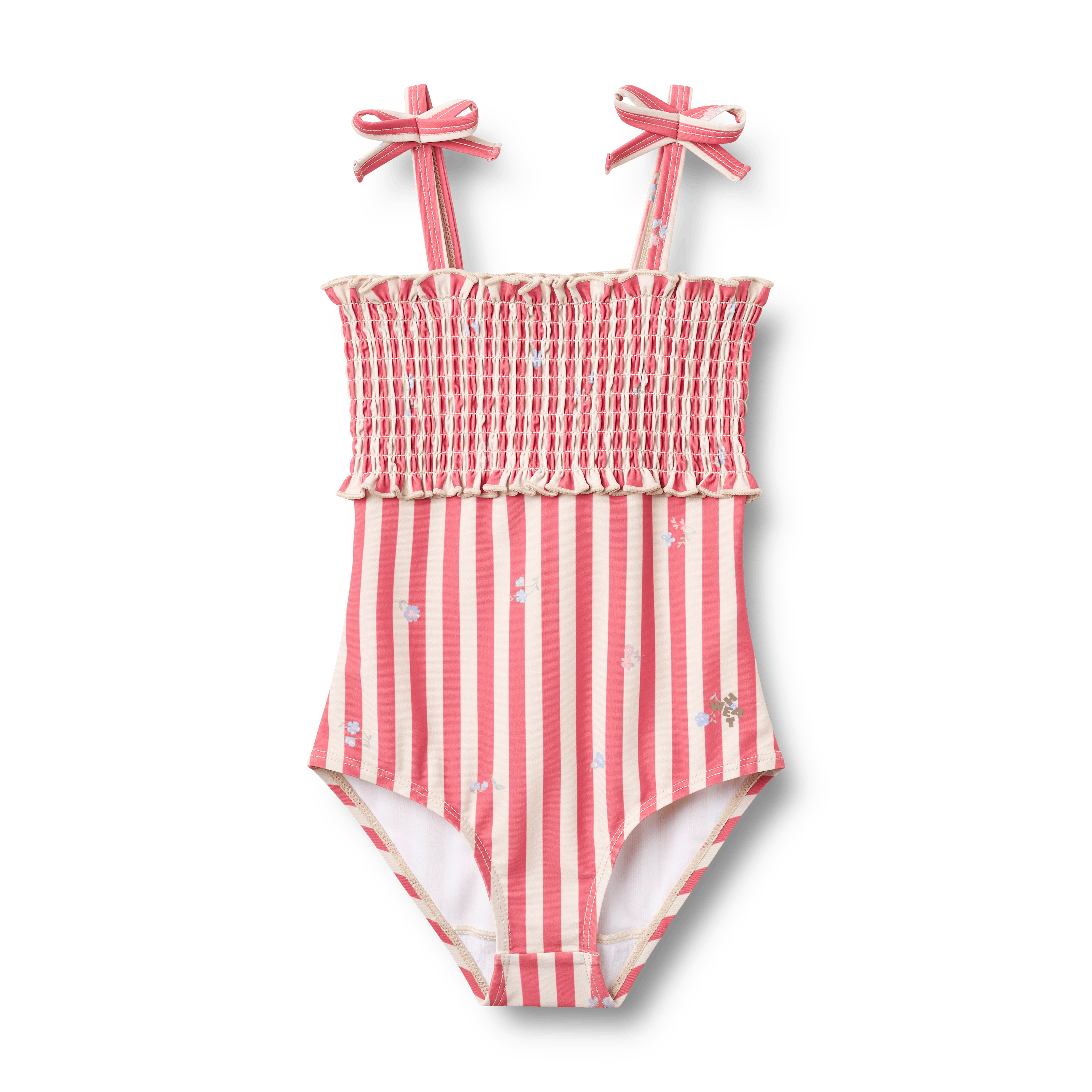 Swimsuit Selma Red Stripe Flowers