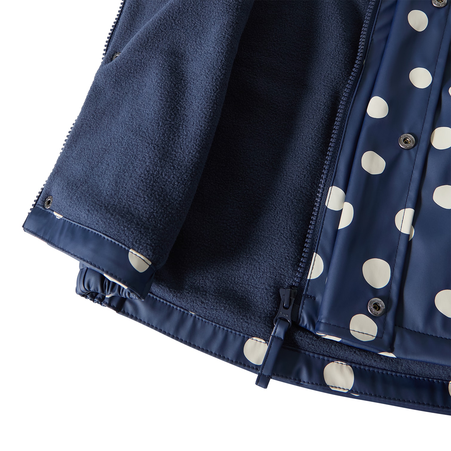 Ottawa Fodrat Regnställ Navy Polka Dots