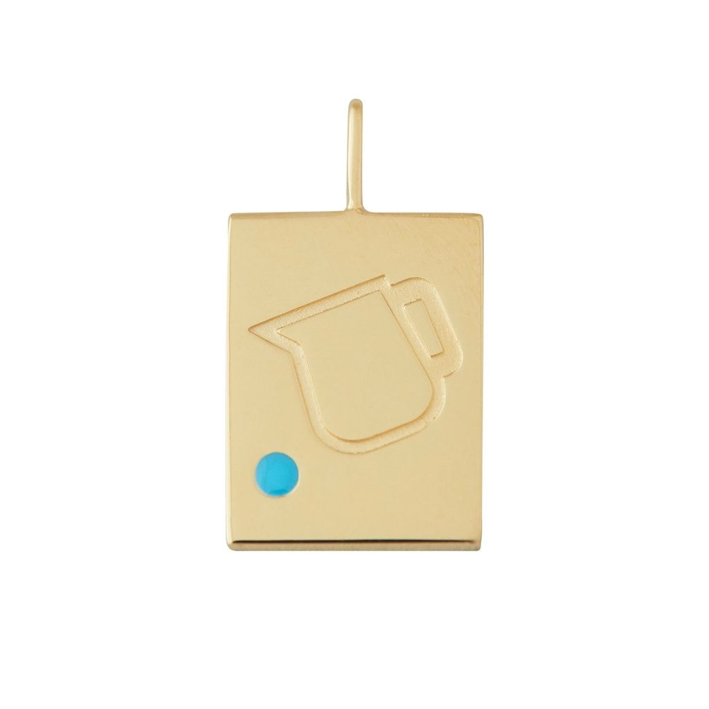 Aquarius Necklace Charm Gold