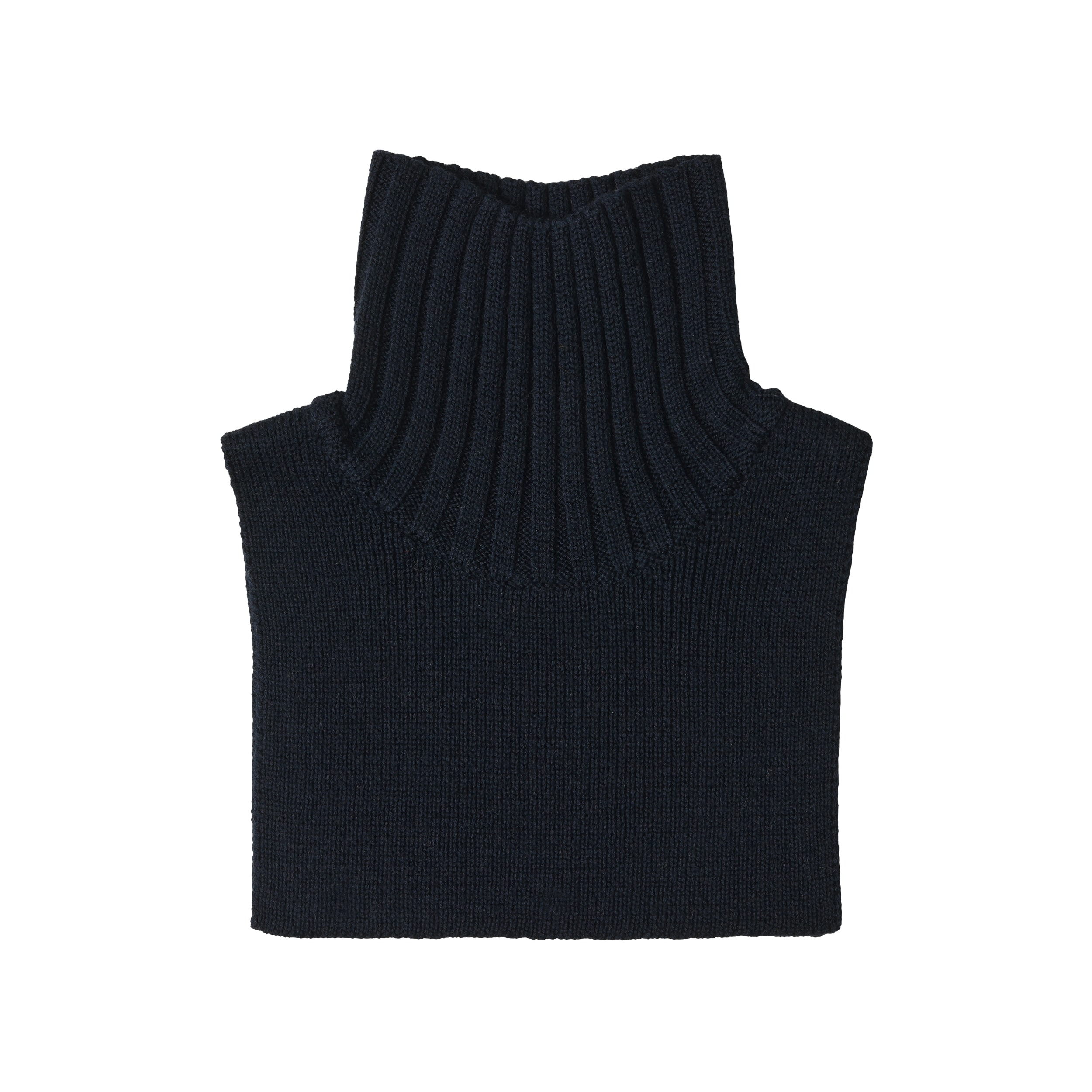 Halsvärmare I Ull Ecru/dark Navy