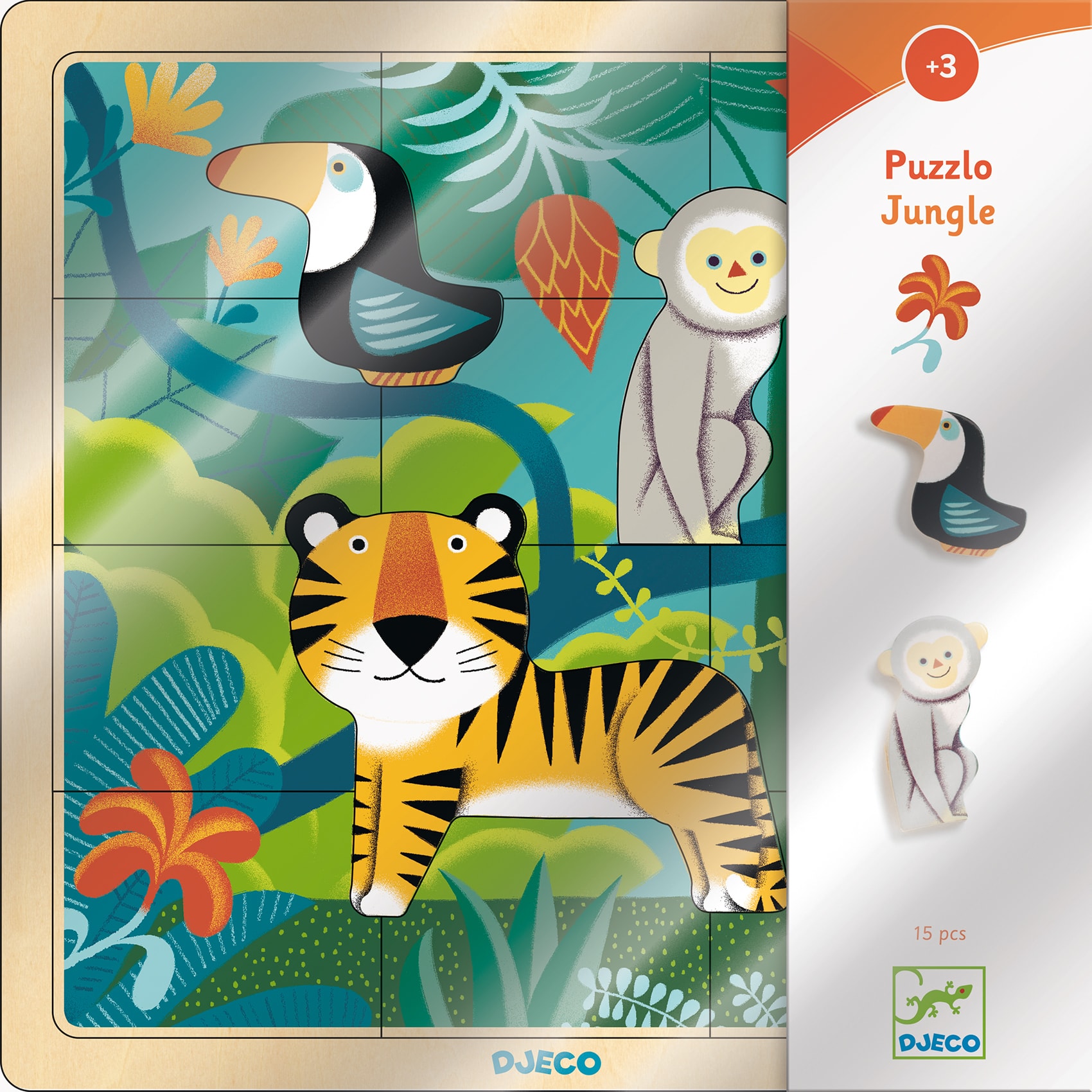 Jungle 15 Pcs Wooden Puzzle