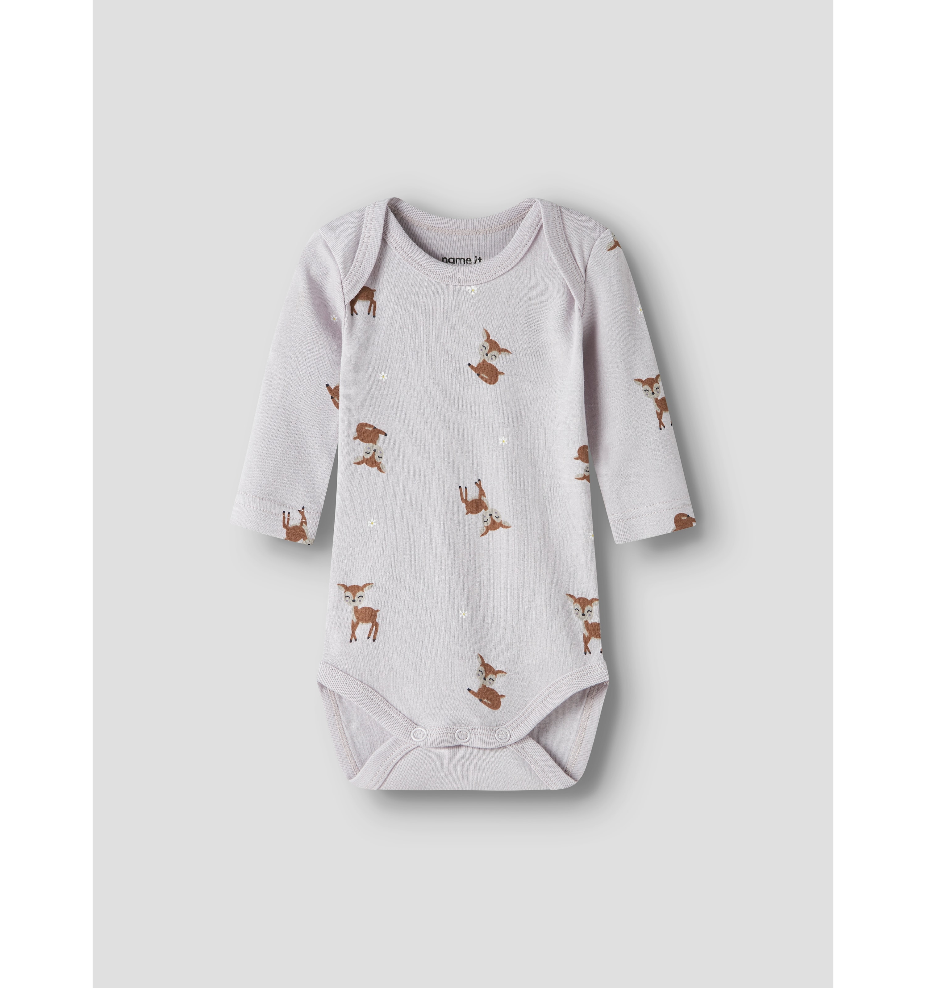 Deer 3-pack Baby Bodys Lilac Marble