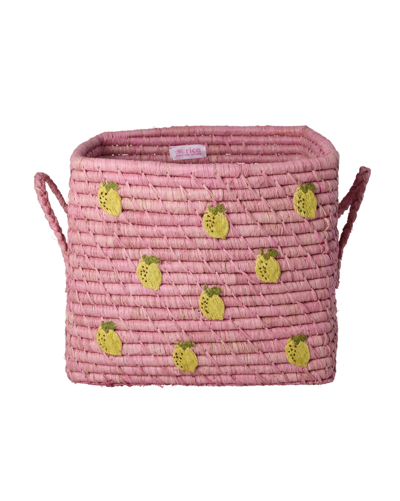 Raffiakorg Med Handtag Pink 