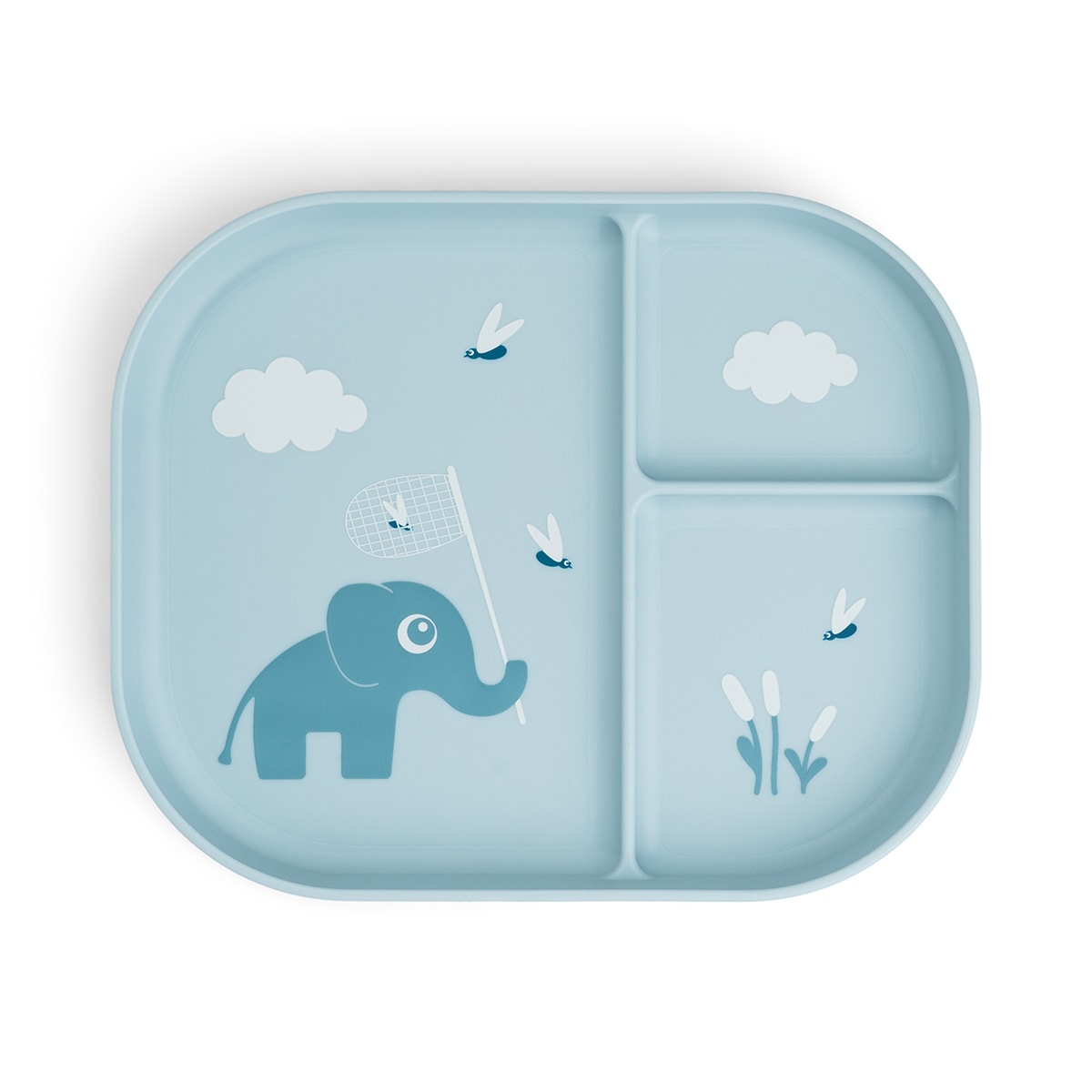 Elphee Foodie Compartment Plate Blue