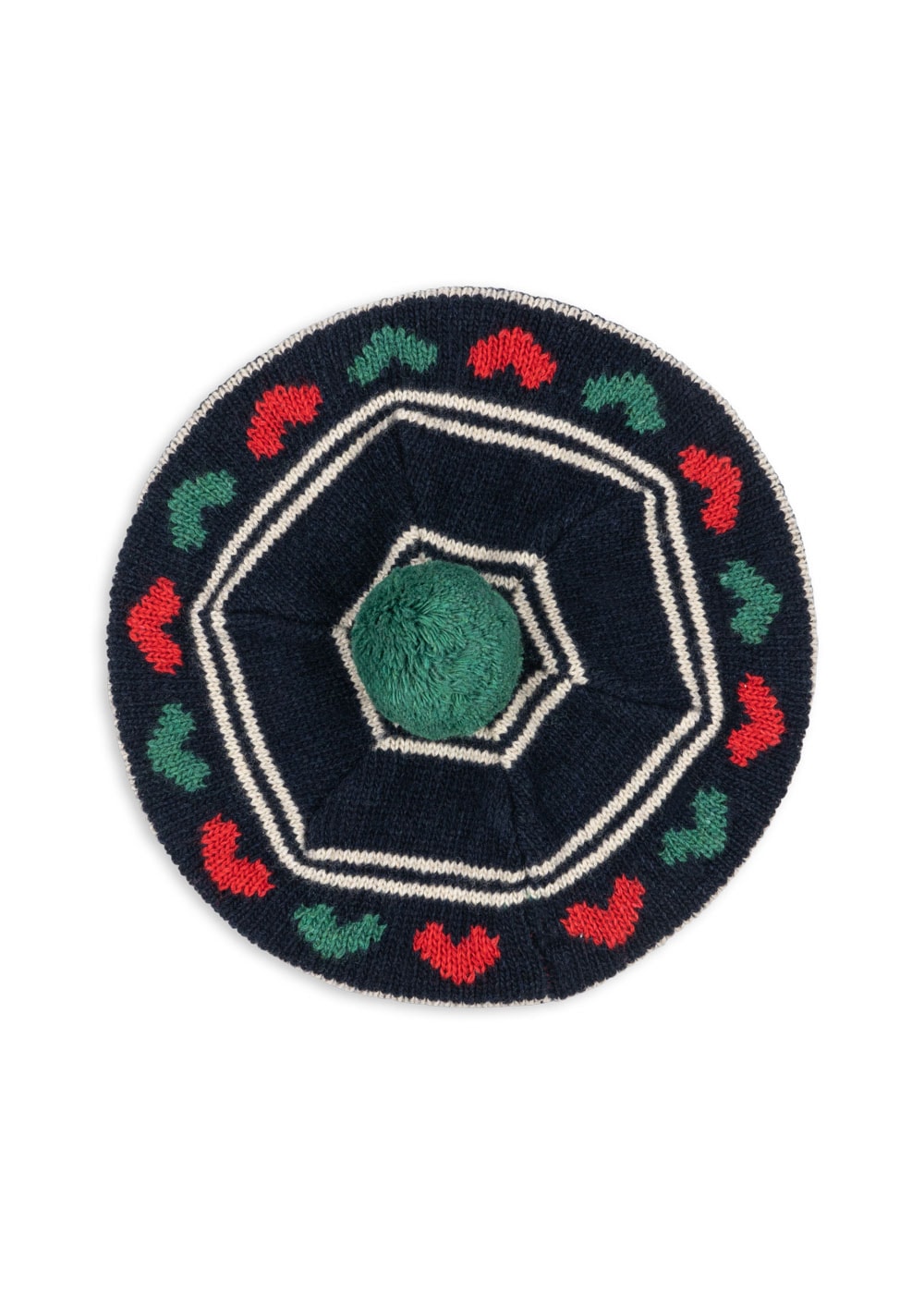 Belou Knit Beret Hearts 