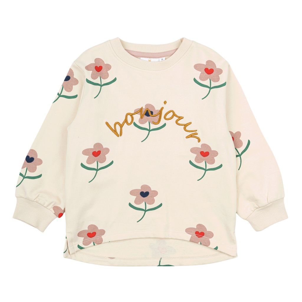 GOTS Netty Sweatshirt White Swan