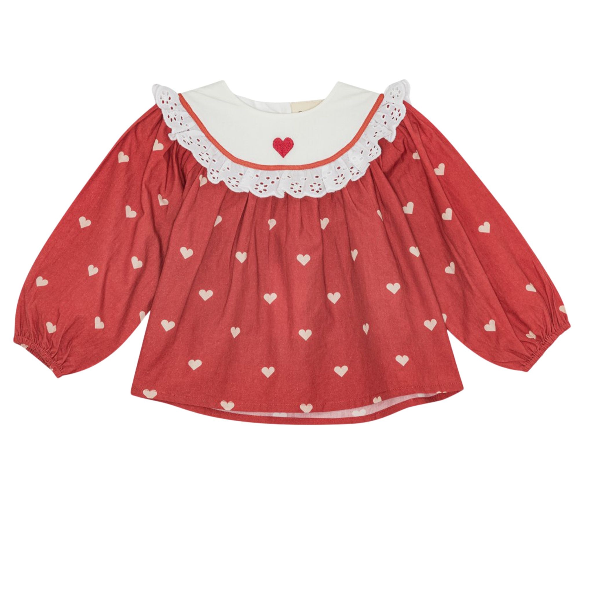 Ellen Blus Poppy Red/soft White