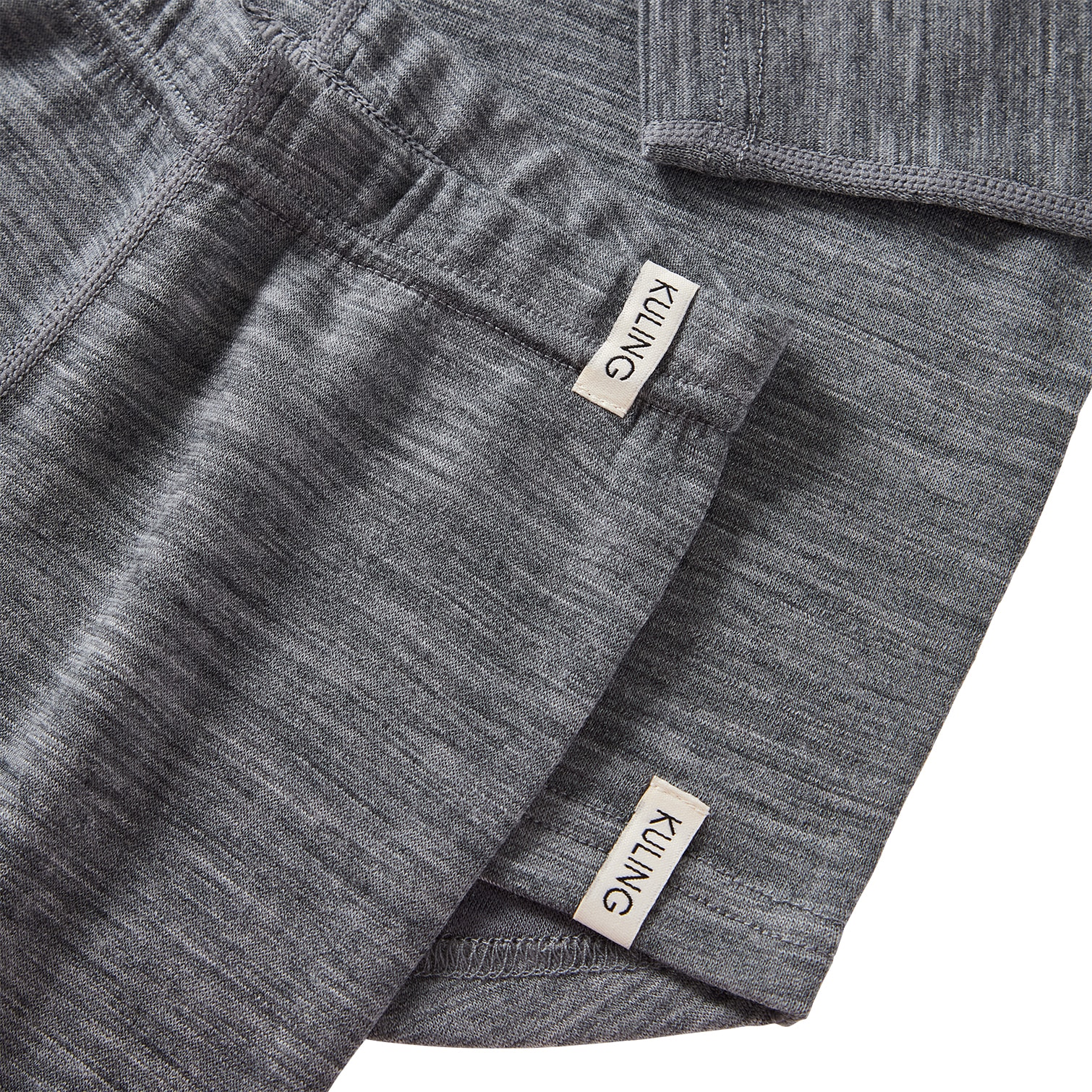 Gisborn Baselayer-sæt I Uld Og Bambus Dark Grey Melange