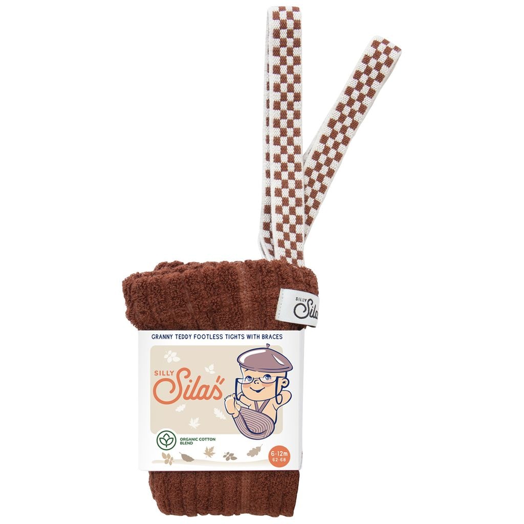 Granny Teddy Footless Tights Cinnamon Checked Granny Teddy Footless Tights Cinnamon Checked