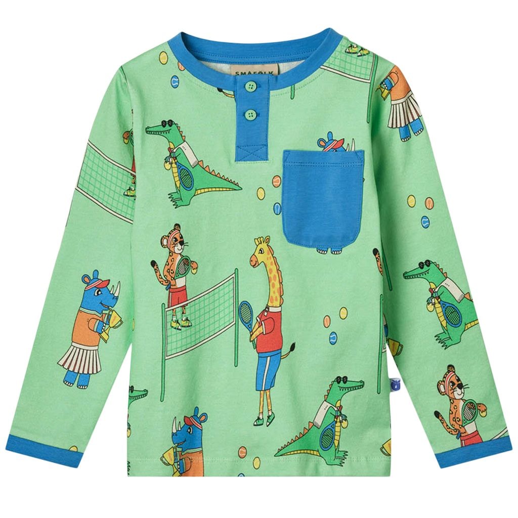Tennis Club Long-Sleeved T-Shirt Minty Green Tea