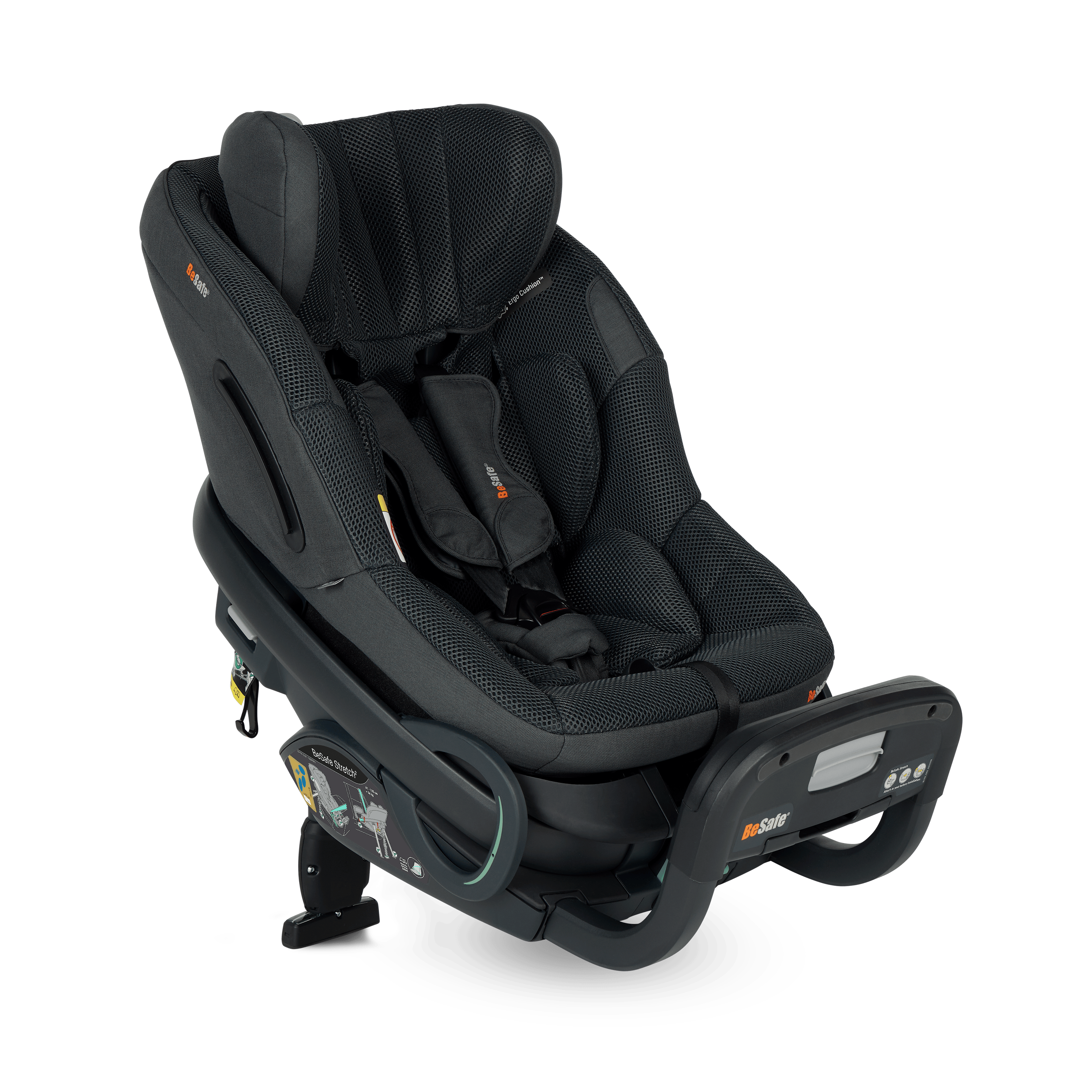 Stretch² Bilbarnstol 6M-7Y / 61-125 Cm Anthracite Mesh