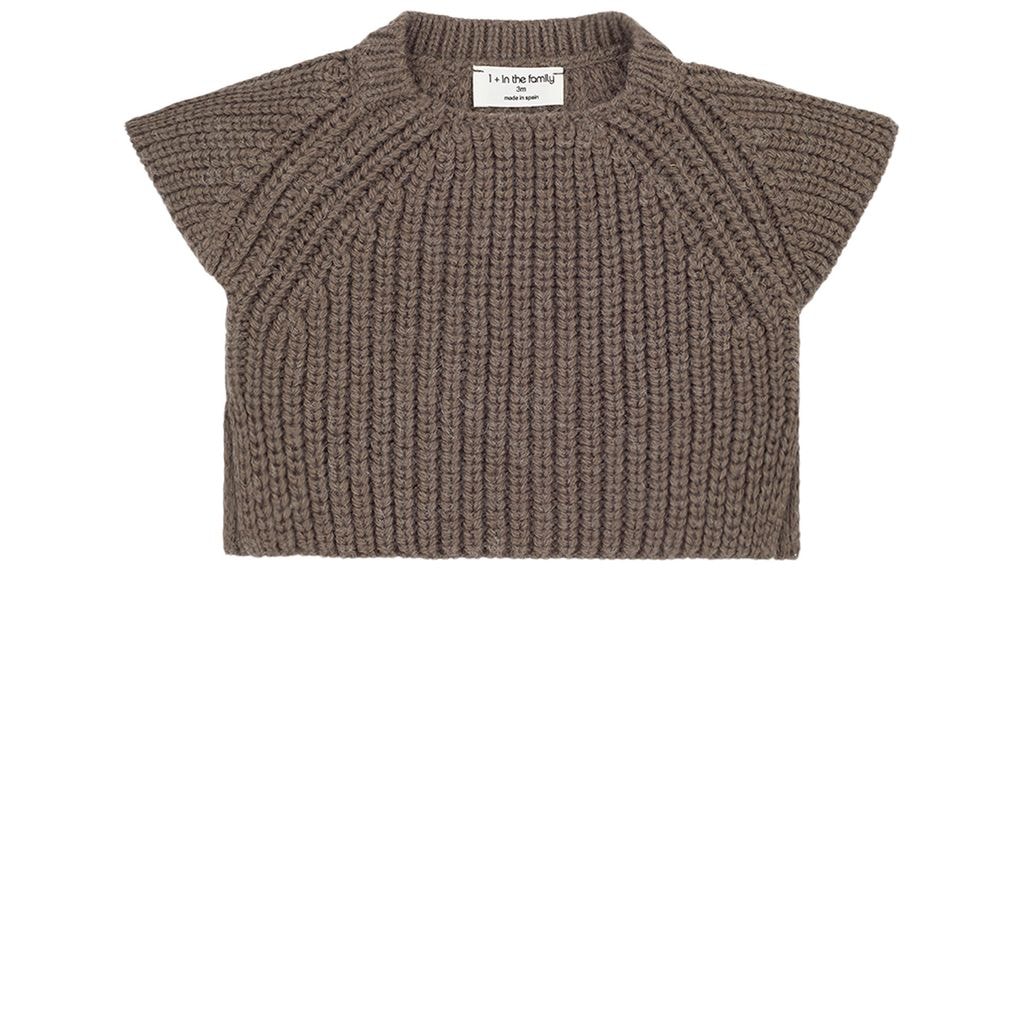 Indy Knitted Short-sleeved Sweater Earth