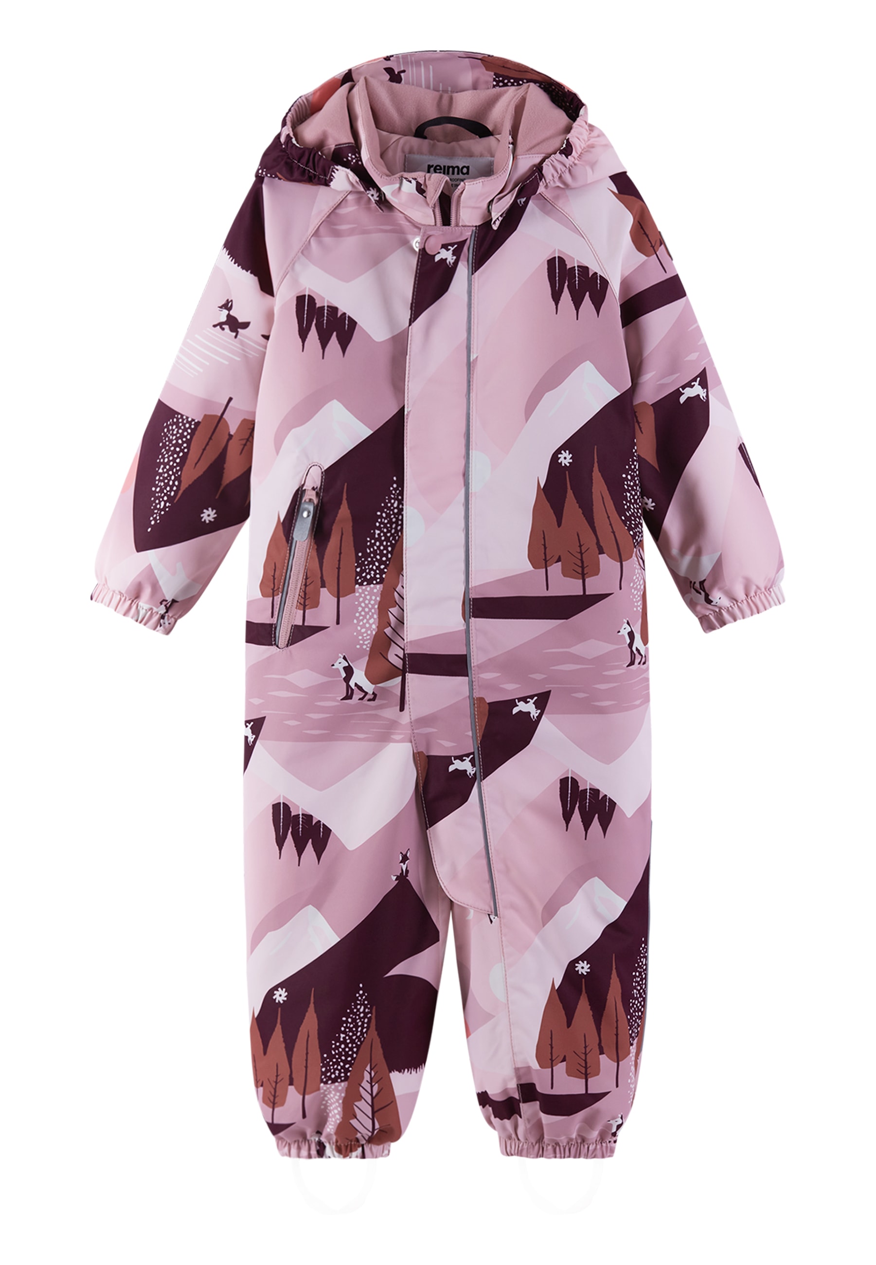 Puhuri Reimatec Winter Overall Grey Pink