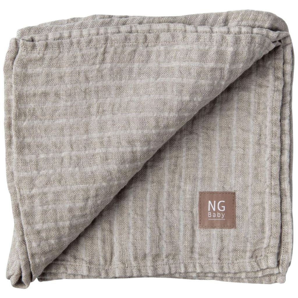 Linnefilt Natural/Ivory Stripes