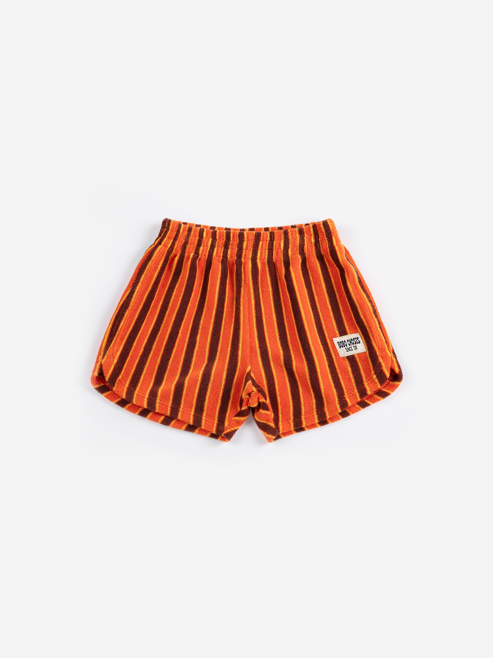 Striped Brick Shorts Af Frotté Orange 