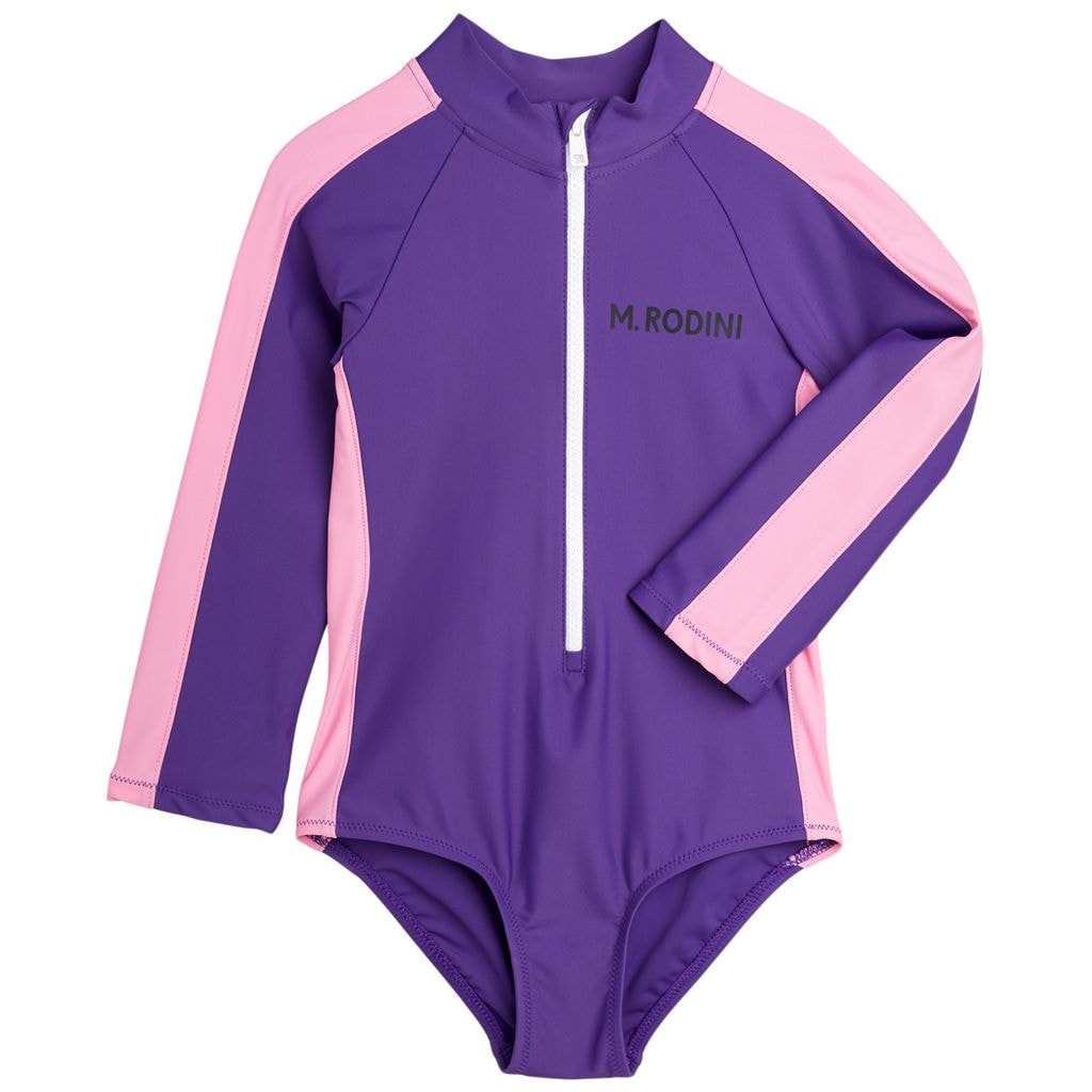 Stripe Swimsuit Purple