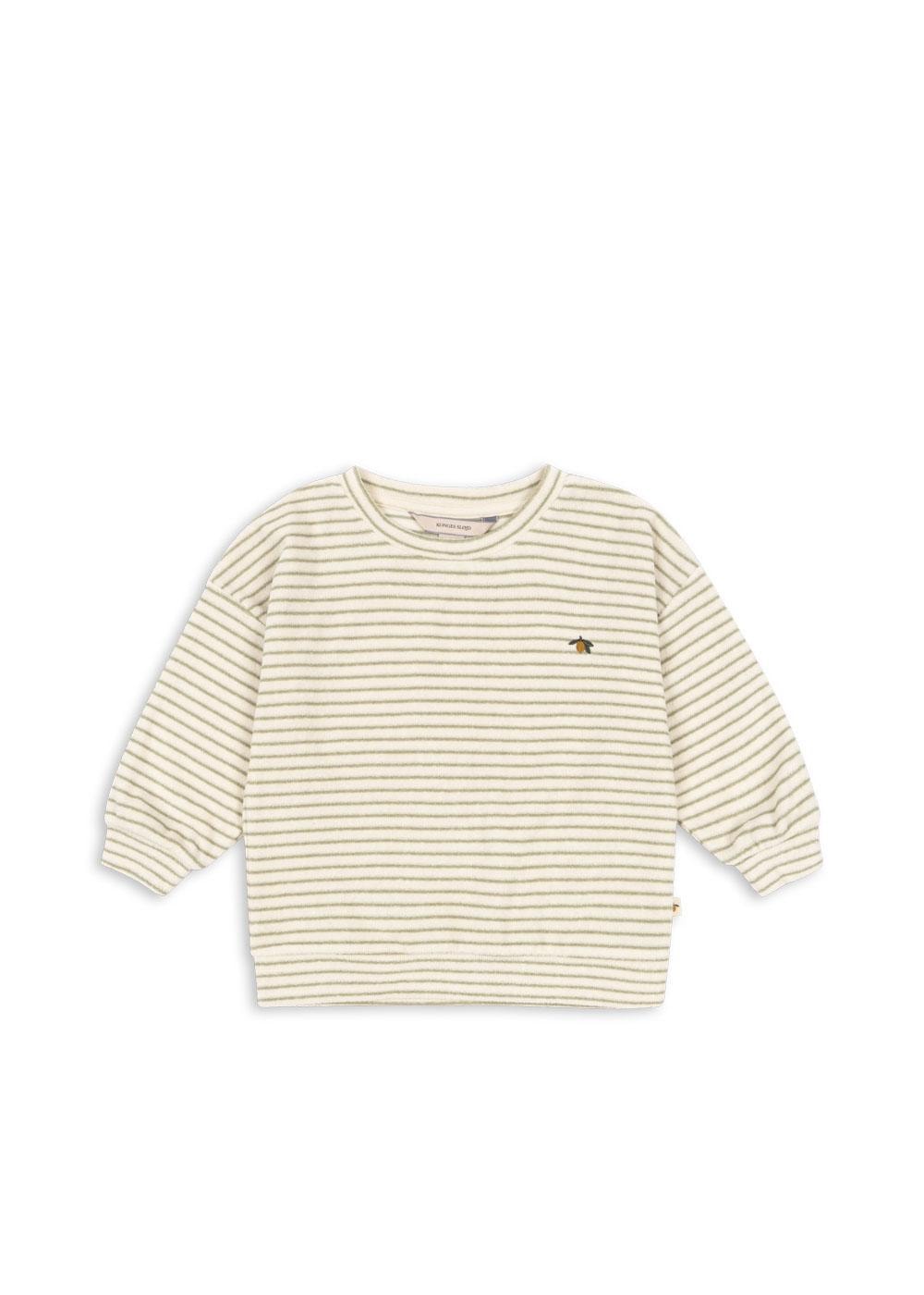 Itty Sweat Shirt Gots Tea Stripe