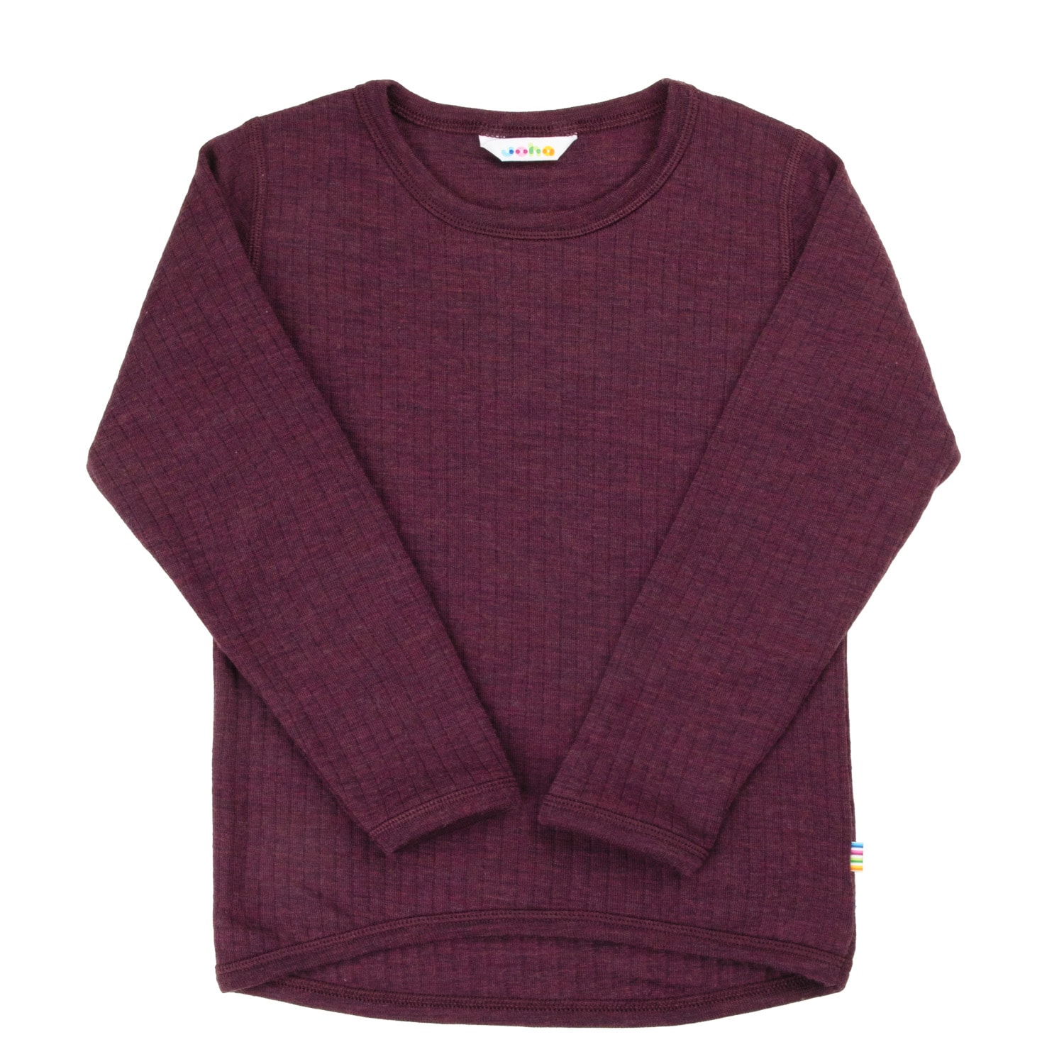 Wool Long-sleeved Shirt Plum 
