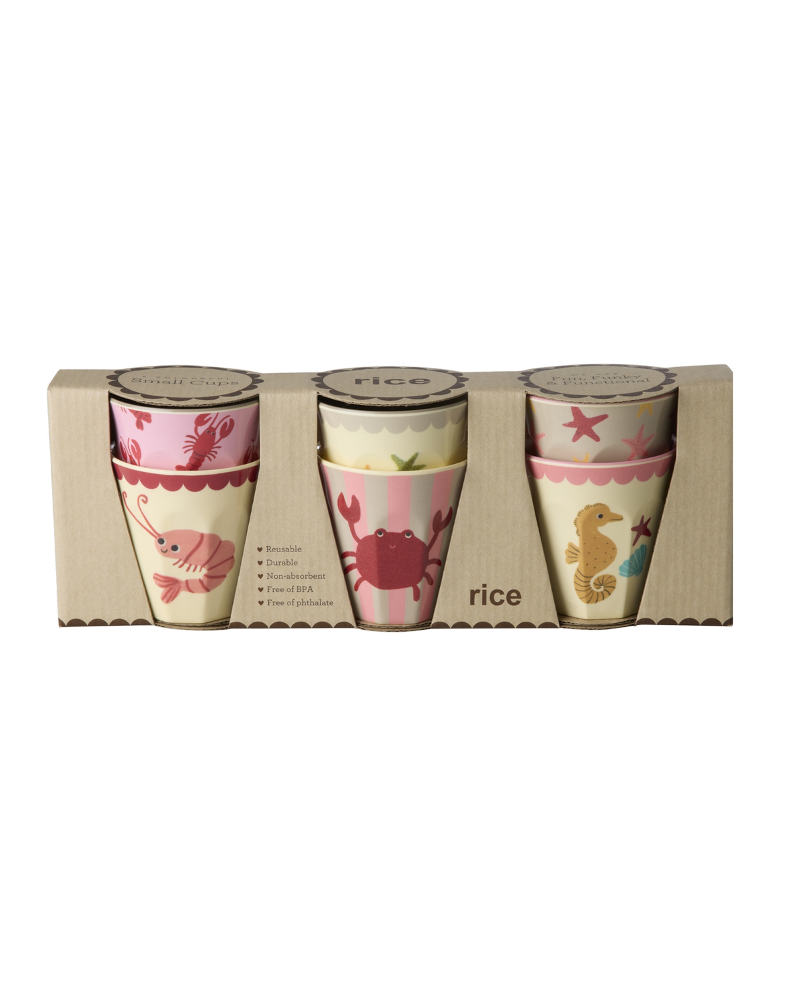 6-pack Liten Mugg Coral Ocean