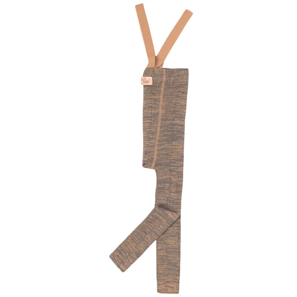 GOTS Fußlose Strumpfhose Charcoaly Brown 