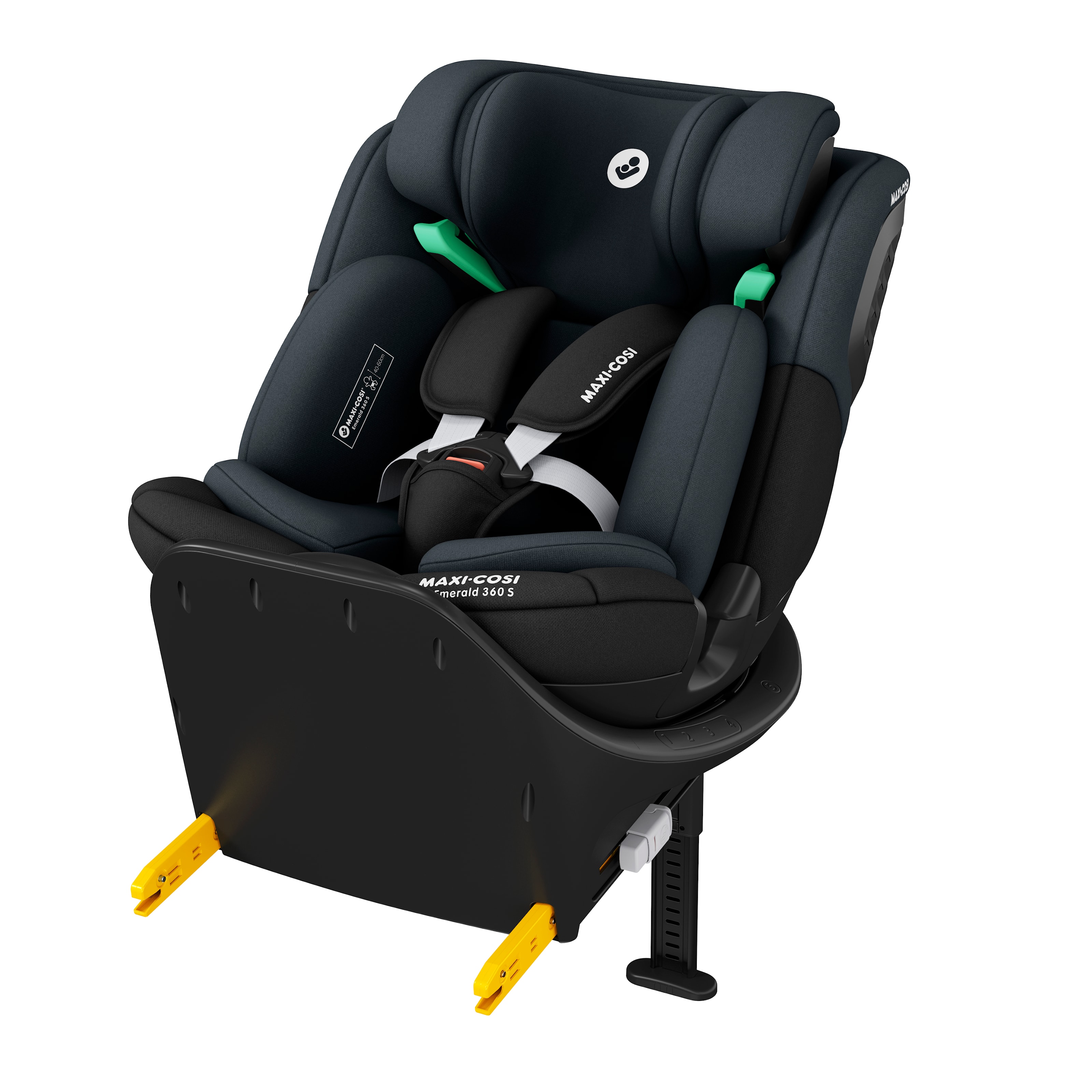 Emerald 360 S Bilbarnstol 0-12Y / 0-36 Kg Tonal Black