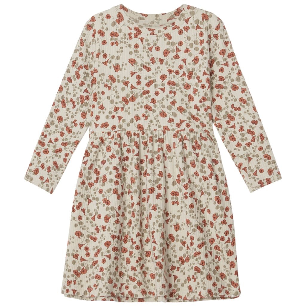 Printed Ribbed Baby Dress Royal Cress