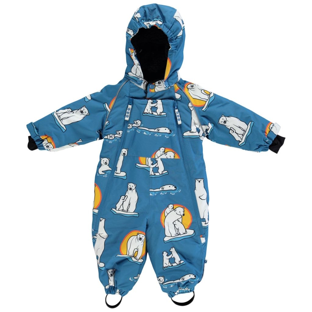 Vauvan lumipuku Polar Bears Solid Blue
