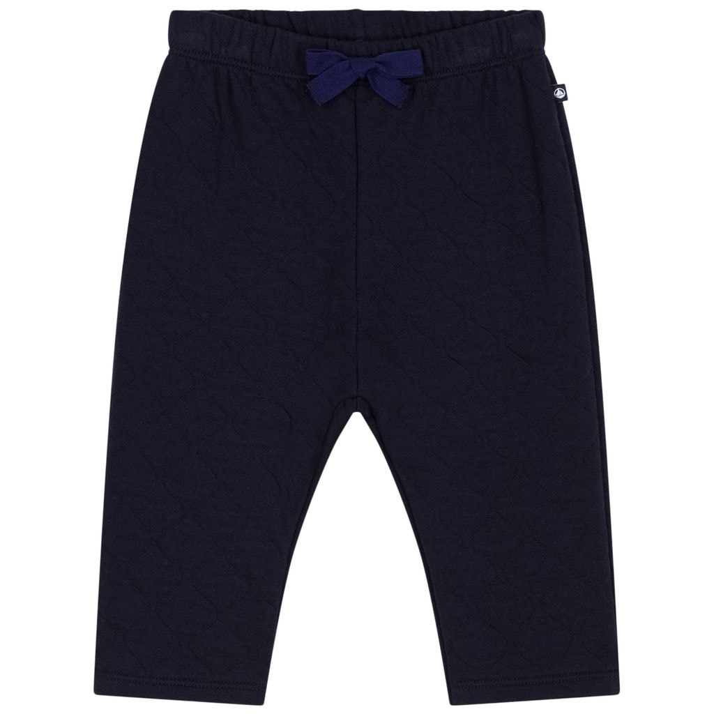 Tikatut Putkineuloshousut Smoking Blue