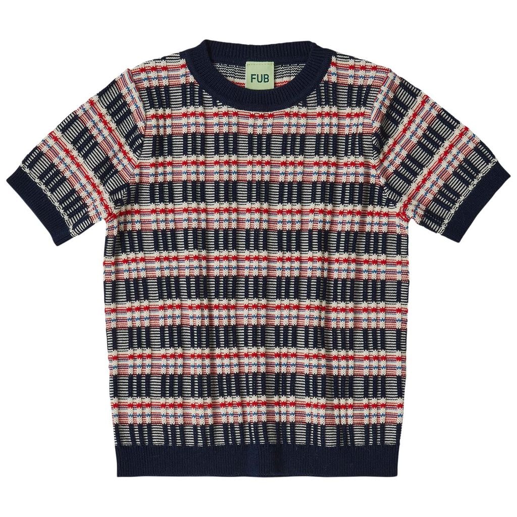 Strikket T-skjorte Dark Navy