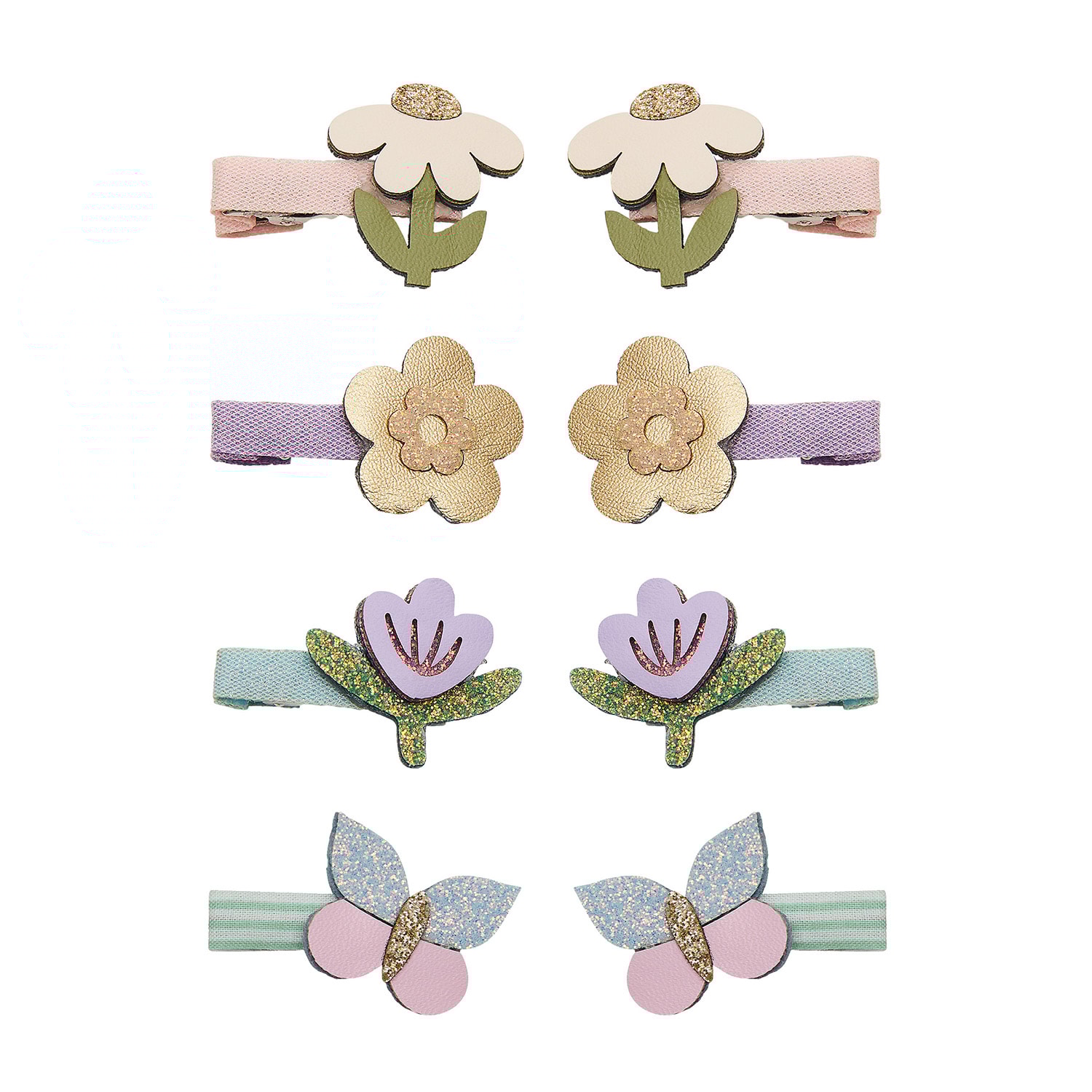 Mini Flower Garden Bouquet 8 Hårklemmer Multi 