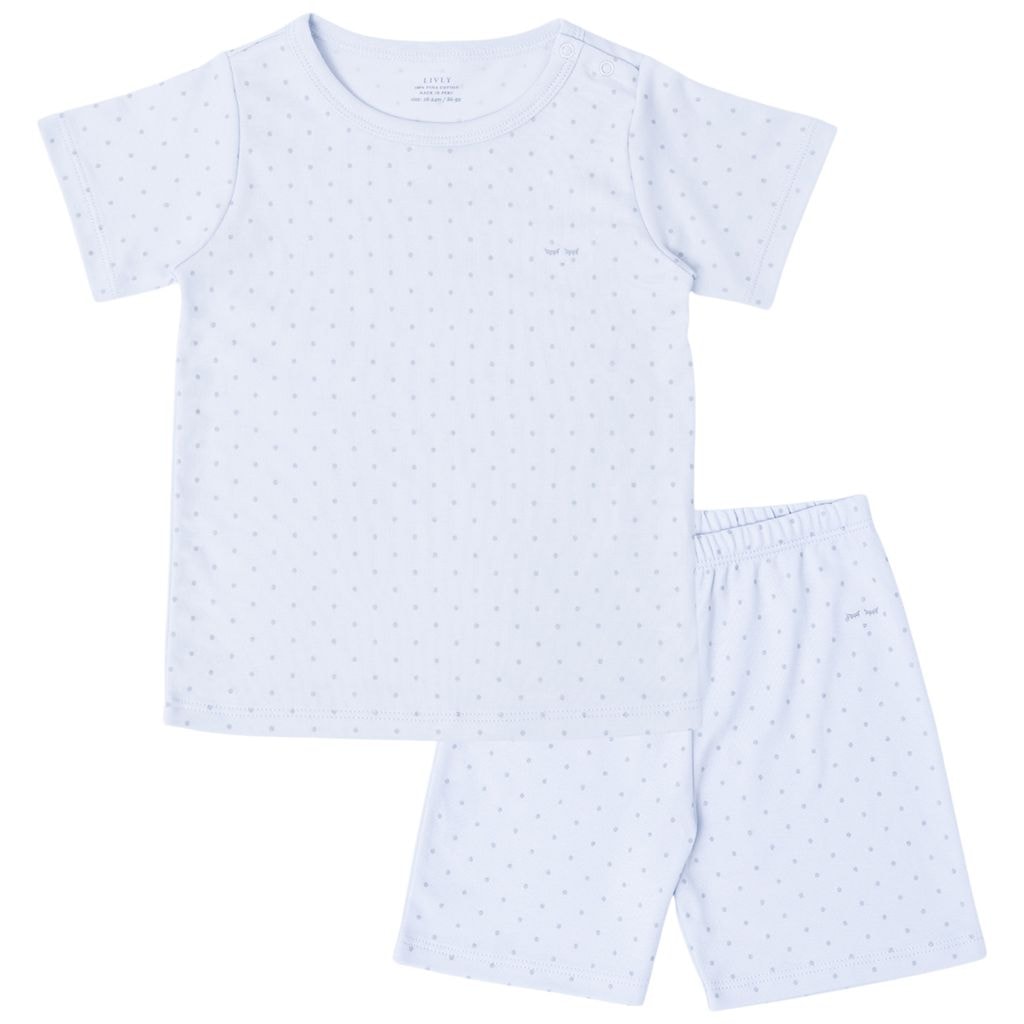 Saturday Polka Dot T-shirt And Shorts Set Blue
