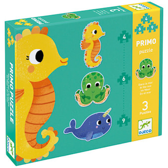 In The Sea 3 Animal-Shaped Puzzles 4, 6, 9 Pcs 