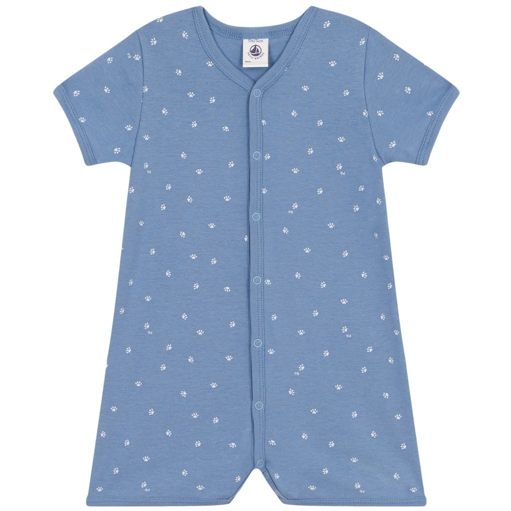 Printed Romper Blue