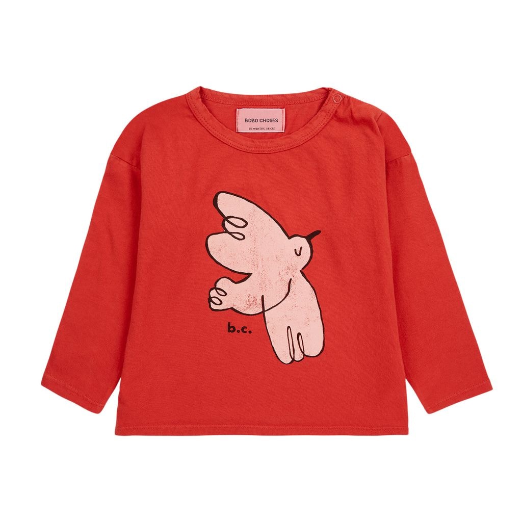 Freedom Bird Long Sleeved Baby T-Shirt Red