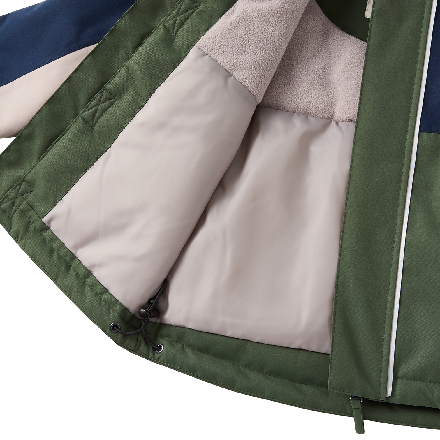Sarek Vinterjakke Navy Forest Green Blocking